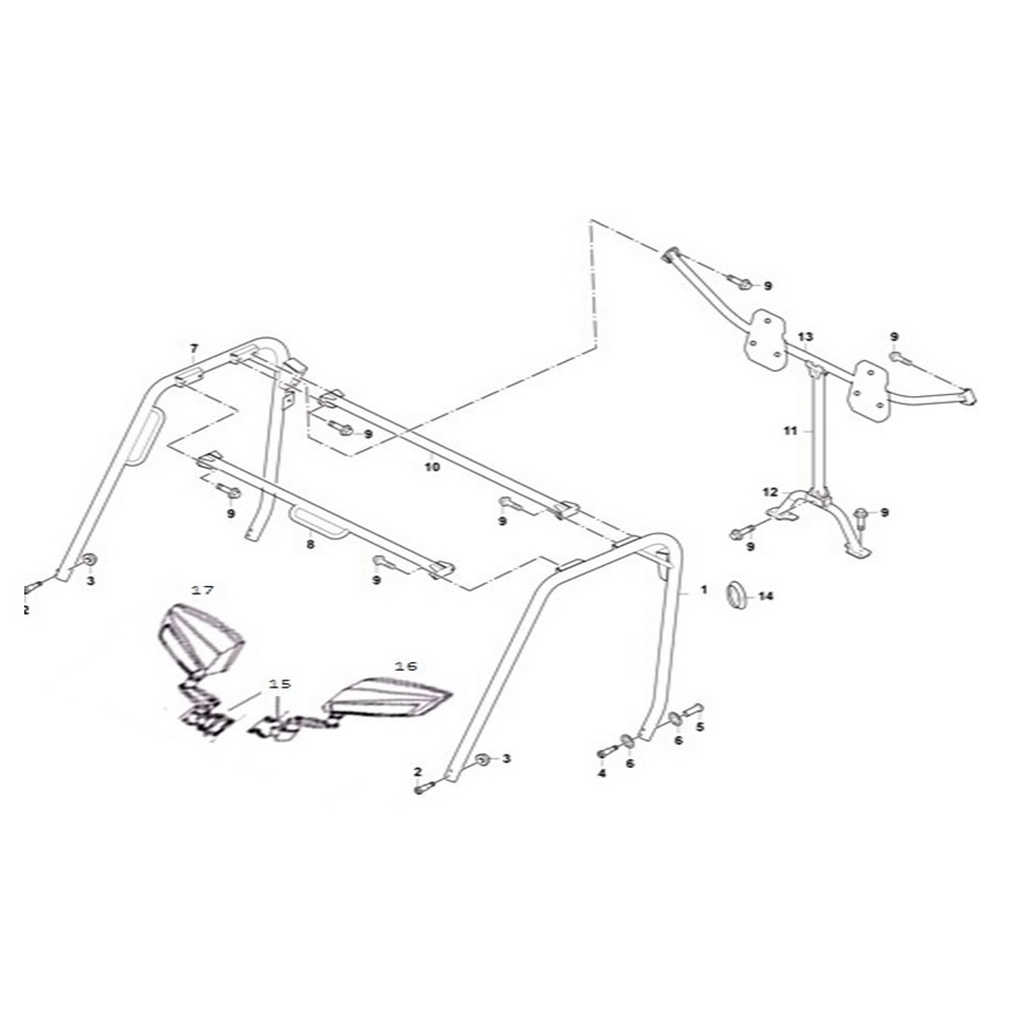 PUMAREX HS224-2 (HS700-2) CERCEVE CUBUGU ORTA #HS-UTV F1910